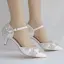 Piękne Białe Rhinestone Buty Ślubne 2025 5 cm Szpilki Szpiczaste Ślub Sandały Wysokie Obcasy