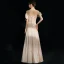 Bling Bling Champagne Robe De Soirée 2019 Princesse Encolure Dégagée Noeud Manches Courtes Perlage Gland Faux Diamant Ceinture Longue Volants Dos Nu Glitter Robe De Ceremonie