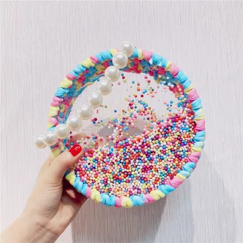 Rainbow Multi Colors Clutch Bags 2020 Pearl Accessories