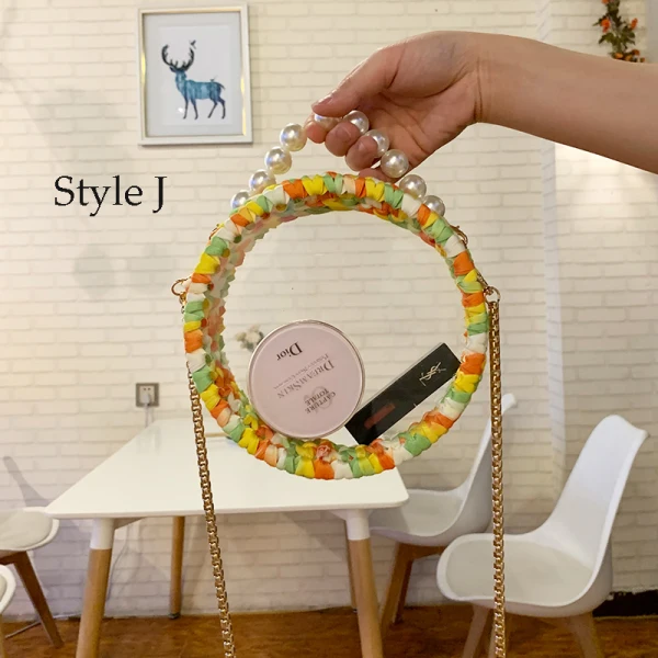 Rainbow Multi-Colors Clutch Bags 2020 Pearl Accessories