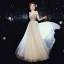 Sexy Champagne Transparentes Robe De Soirée 2020 Princesse Bretelles Spaghetti V-Cou Manches Courtes Perlage Longue Dos Nu Robe De Ceremonie