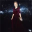Affordable Suede Burgundy Winter Evening Dresses  2020 A-Line / Princess V-Neck 1/2 Sleeves Sash Floor-Length / Long Formal Dresses