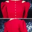 Vintage Rot Abendkleider 2020 A Linie Rundhalsausschnitt Geschwollenes 3/4 Ärmel Glanz Polyester Lange Rüschen Festliche Kleider
