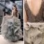 Luxury / Gorgeous Grey Prom Dresses 2020 Ball Gown V-Neck Sleeveless Sash Beading Floor-Length / Long Cascading Ruffles Backless Formal Dresses