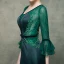 Élégant Vert Foncé Transparentes Robe De Soirée 2019 Trompette / Sirène V-Cou Manches de cloche Faux Diamant Perlage Ceinture Train De Balayage Volants Dos Nu Robe De Ceremonie