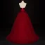 Modern / Fashion Red Prom Dresses 2019 Ball Gown Strapless Sleeveless Floor-Length / Long Ruffle Backless Formal Dresses