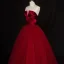 Modern / Fashion Red Prom Dresses 2019 Ball Gown Strapless Sleeveless Floor-Length / Long Ruffle Backless Formal Dresses