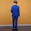 Mode Bleu Roi Rayé Costumes De Mariage pour garçons 2020