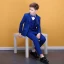 Mode Bleu Roi Rayé Costumes De Mariage pour garçons 2020