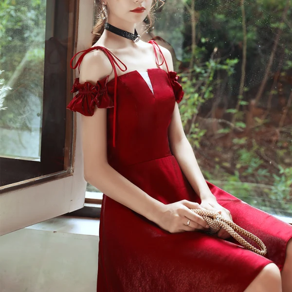 graduation dresses for cheap Ombre Beaded Spaghetti Straps V Neck Prom Dresses, SP684 main image 1