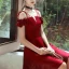 Affordable Red Homecoming Graduation Dresses 2020 A-Line / Princess Off-The-Shoulder Spaghetti Straps Short Sleeve Backless Short Formal Dresses
