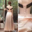 Élégant Rose Bonbon Robe De Soirée 2020 Princesse De l'épaule Manches Courtes Appliques En Dentelle Perlage Glitter Tulle Longue Dos Nu Robe De Ceremonie