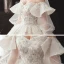 Victorian Style Champagne Wedding Dresses 2020 Ball Gown Off-The-Shoulder Puffy Long Sleeve Backless Glitter Tulle Appliques Lace Beading Chapel Train Ruffle