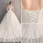 Abordable Ivoire Percé Robe De Mariée 2019 Robe Boule Encolure Carrée 3/4 Manches Dos Nu Étoile Appliques En Dentelle Cathedral Train