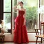 Chic / Beautiful Red Lace Evening Dresses  2020 A-Line / Princess Sweetheart Sleeveless Beading Sequins Floor-Length / Long Backless Formal Dresses