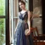 Élégant Bleu Marine Robe De Soirée 2020 Princesse Transparentes Col v profond Sans Manches Appliques En Dentelle Perlage Glitter Tulle Longue Volants Dos Nu