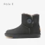 Proste / Simple Bordowe Snow Boots 2020 Wodoodporne Skórzany Guziki Przypadkowy Zima Płaskie Botki Okrągłe Toe Buty Damskie