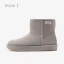 Proste / Simple Przypadkowy Khaki Snow Boots 2020 Skórzany Botki Zima Płaskie Okrągłe Toe Buty Damskie
