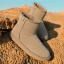Proste / Simple Przypadkowy Khaki Snow Boots 2020 Skórzany Botki Zima Płaskie Okrągłe Toe Buty Damskie