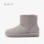 Enkla Casual Kaki Snow Boots 2020 Vattentäta Läder Stövletter Vinter Platt Pande Zote Toe Stövlar Dam