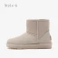 Enkla Casual Kaki Snow Boots 2020 Vattentäta Läder Stövletter Vinter Platt Pande Zote Toe Stövlar Dam