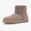 Enkla Casual Kaki Snow Boots 2020 Vattentäta Läder Stövletter Vinter Platt Pande Zote Toe Stövlar Dam
