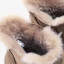Proste / Simple Khaki Snow Boots 2020 Wodoodporne Skórzany Botki Zima Płaskie Okrągłe Toe Buty Damskie