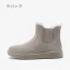 Proste / Simple Khaki Snow Boots 2020 Wodoodporne Skórzany Botki Zima Płaskie Okrągłe Toe Buty Damskie