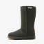 Modest / Simple Khaki Snow Boots 2020 Leather Mid Calf Winter Flat Round Toe Womens Boots