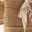 Piękne Brązowy Snow Boots 2020 Skórzany Koronki Botki Zima Płaskie Przypadkowy Okrągłe Toe Buty Damskie