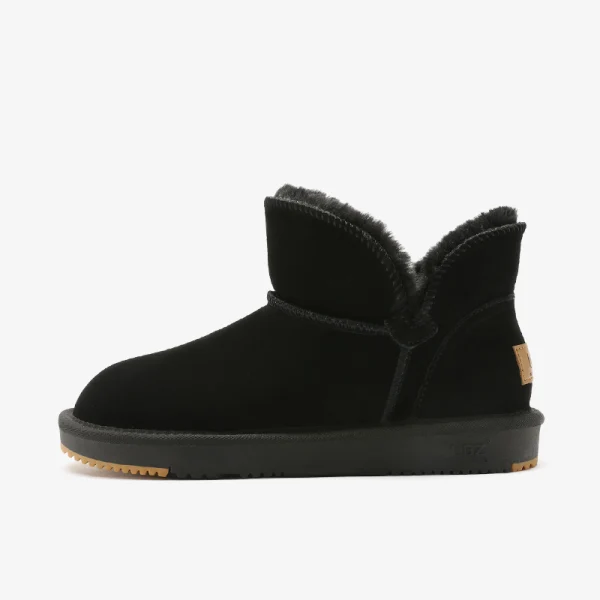 Proste / Simple Kość Słoniowa Snow Boots 2020 Skórzany Botki Zima Płaskie Przypadkowy Okrągłe Toe Buty Damskie