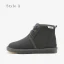 Schlicht Khaki Schneestiefel 2020 Wasserdichte Leder Schnüren Ankle Boots Winter Flache Freizeit Runde Zeh Stiefel Damen