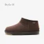 Modest / Simple Brown Snow Boots 2020 Waterproof Leather Ankle Winter Flat Casual Round Toe Womens Boots
