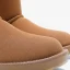 Schöne Kastanienbraune Schneestiefel 2020 Leder Schaltflächen Ankle Boots Winter Mittel-Heels Freizeit Runde Zeh Stiefel Damen