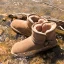 Fashion Khaki Snow Boots 2020 Leather Buckle Ankle Winter Flat Casual Round Toe Womens Boots