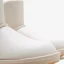 Schlicht Ivory / Creme Schneestiefel 2020 Wasserdichte Leder Schaltflächen Ankle Boots Winter Flache Freizeit Runde Zeh Stiefel Damen