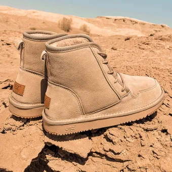 Enkla Kaki Snow Boots 2020 Ull Läder Snörning Stövletter Vinter Platt Pande Zote Toe Stövlar Dam