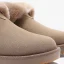 Schön Beige Schneestiefel 2020 Woll Leder Ankle Boots Winter Flache Freizeit Runde Zeh Stiefel Damen