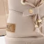 Schöne Beige Schneestiefel 2020 Woll Leder Schnüren Ankle Boots Winter Flache Freizeit Runde Zeh Stiefel Damen