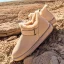 Piękne Beżowe Snow Boots 2020 Wełniany Skórzany Klamra Botki Zima Płaskie Przypadkowy Okrągłe Toe Buty Damskie