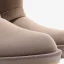 Schlicht Khaki Schneestiefel 2020 Woll Leder Schnalle Ankle Boots Winter Flache Freizeit Runde Zeh Stiefel Damen