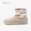 Traditional Khaki Snow Boots 2020 Woolen Leather Ankle Winter Flat Casual Round Toe Womens Boots