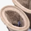 Schlicht Khaki Schneestiefel 2020 Woll Wasserdichte Leder Mitte Der Wade Winter Flache Freizeit Runde Zeh Stiefel Damen
