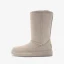 Schlicht Khaki Schneestiefel 2020 Woll Wasserdichte Leder Mitte Der Wade Winter Flache Freizeit Runde Zeh Stiefel Damen