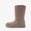 Schlicht Khaki Schneestiefel 2020 Woll Wasserdichte Leder Mitte Der Wade Winter Flache Freizeit Runde Zeh Stiefel Damen