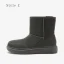 Proste / Simple Khaki Snow Boots 2020 Wełniany Wodoodporne Skórzany Połowy Łydki Zima Płaskie Okrągłe Toe Buty Damskie