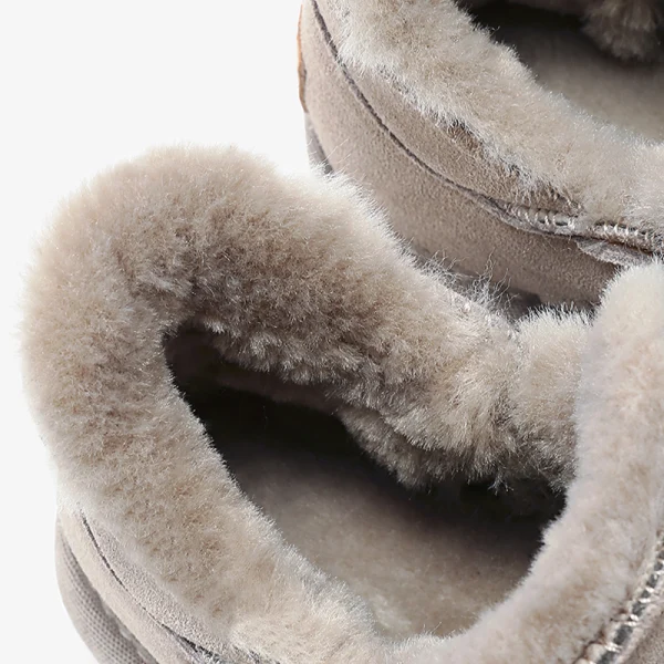 Chic / Beautiful Brown Snow Boots 2020 Woolen Leather Buckle Ankle Winter Flat Casual Round Toe Womens Boots