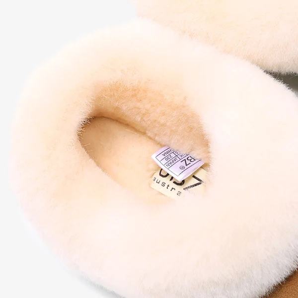 Śliczny Bordowe Snow Boots 2020 Wełniany Skórzany Botki Zima Płaskie Przypadkowy Okrągłe Toe Buty Damskie
