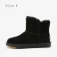 Eenvoudige Grijs Snowboots 2020 Wollen Leer Enkellaarsjes / Enkellaarzen Winter Platte Toevallig Ronde Neus Dames Laarzen