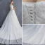Abordable Ivoire Robe De Mariée 2019 Princesse De l'épaule 1/2 Manches Dos Nu Appliques En Dentelle Paillettes Perlage Chapel Train Volants
